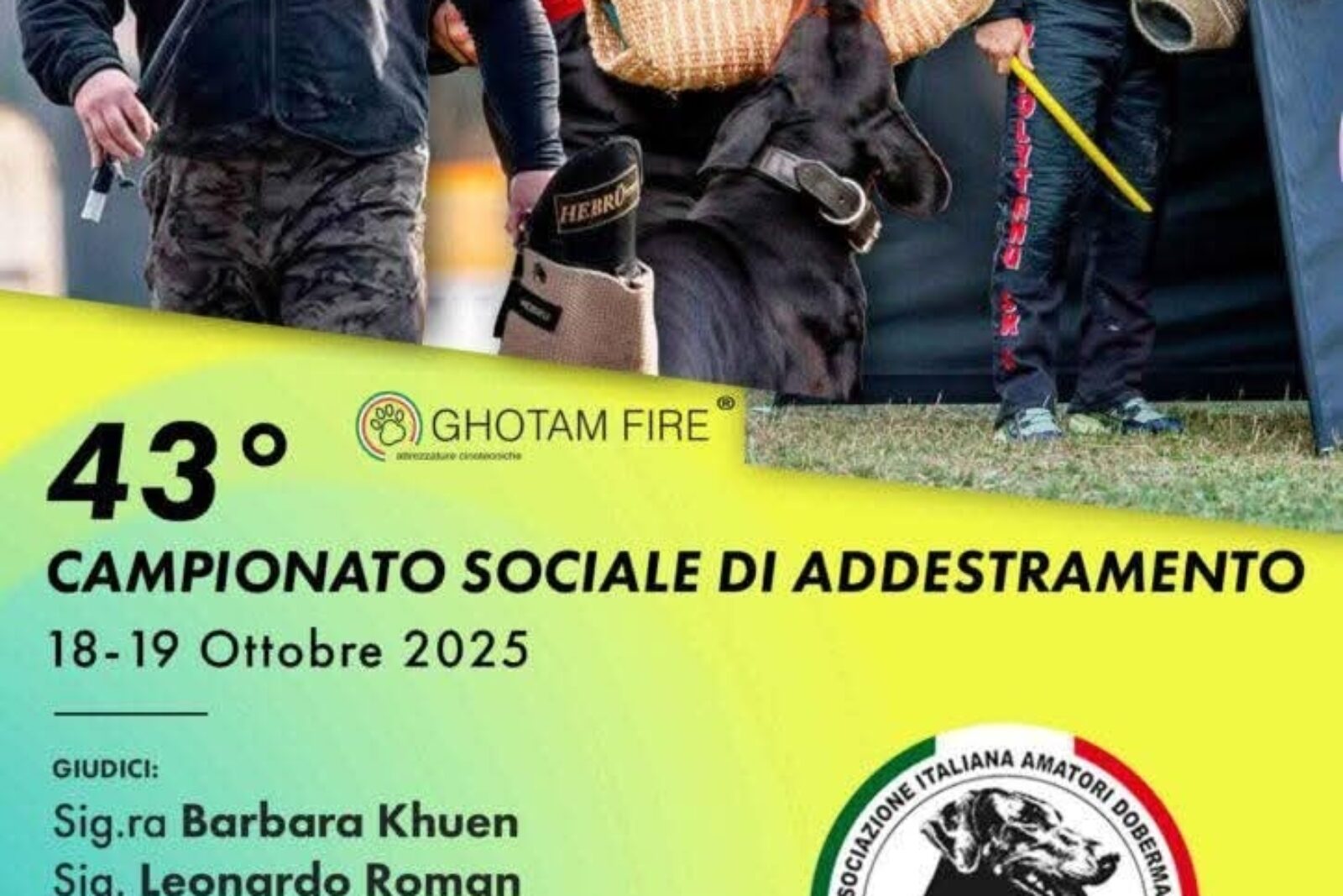 18-19/10/2025 – Campionato Sociale di Addestramento Dobermann